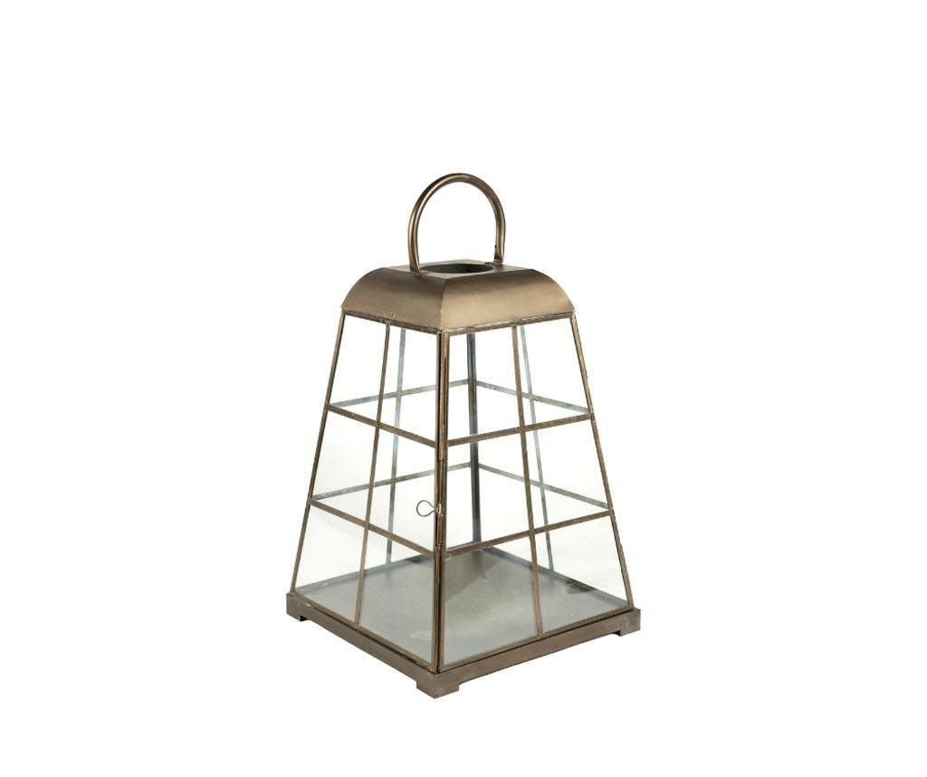 Gold line Lampion szklany klatka C
