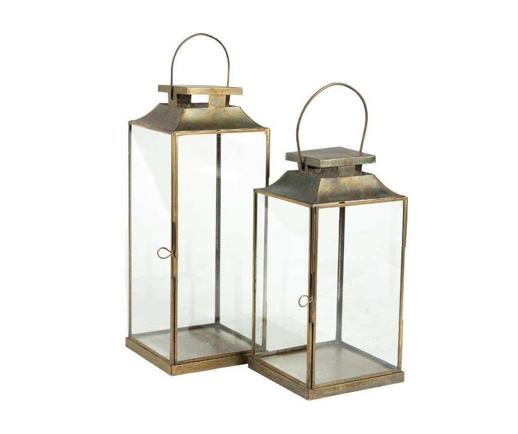 Gold line Lampion latarnia z uchwytem 2A