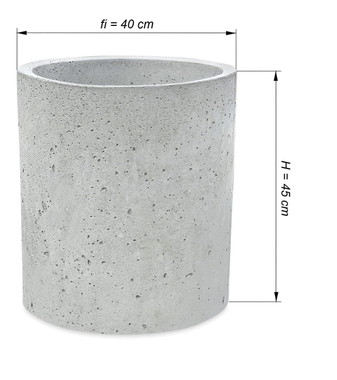 Donica betonowa Rondo 45 | Ø40×45 cm | Beton architektoniczny premium