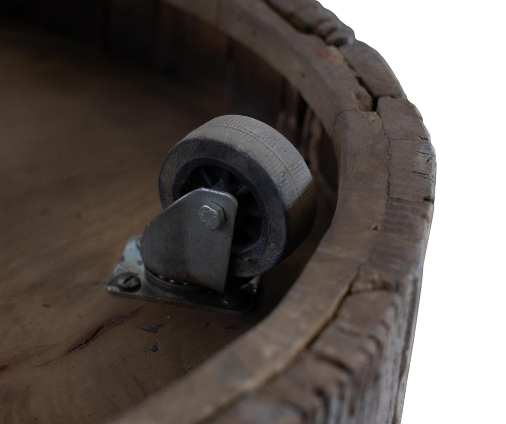 Wood old Stolik okrągły na kółkach