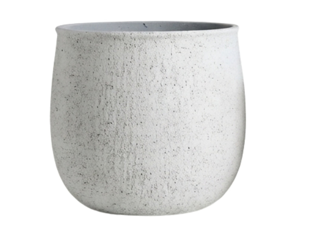 Donica betonowa Modern White 42 cm — duża osłonka GRC antyczna biel