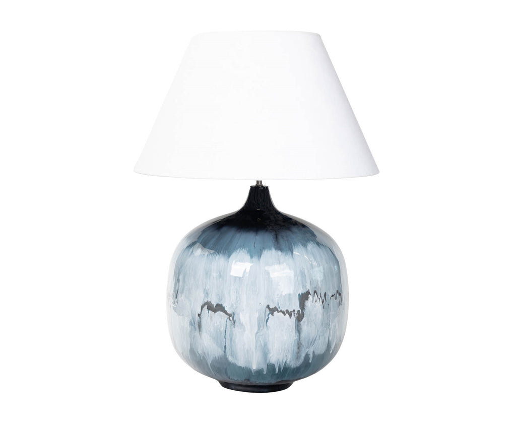 Modern blue Lampa pękata 1