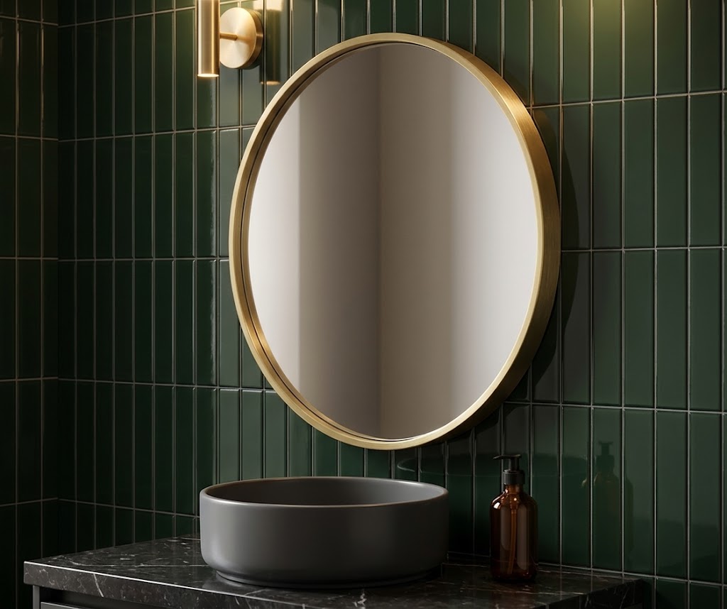Lustro metalowe Modern 50 × 50 cm – minimalistyczna dekoracja