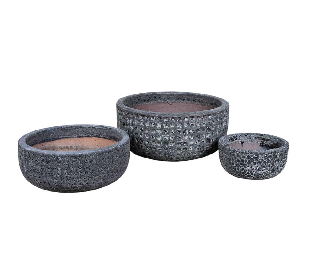 Garden old Donica niska black kpl. 3