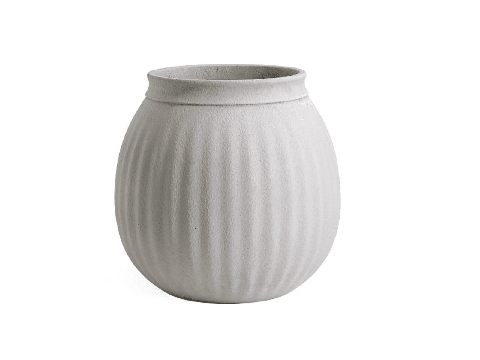 Modern white Wazon prążki 1A