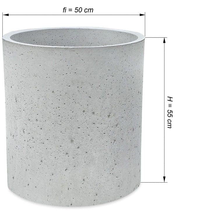 Donica betonowa Rondo 55 | Ø50×55 cm | Beton architektoniczny premium
