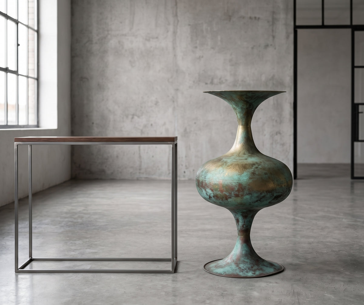 Puchar Garden Green 96 cm – metal, zieleń patynowana