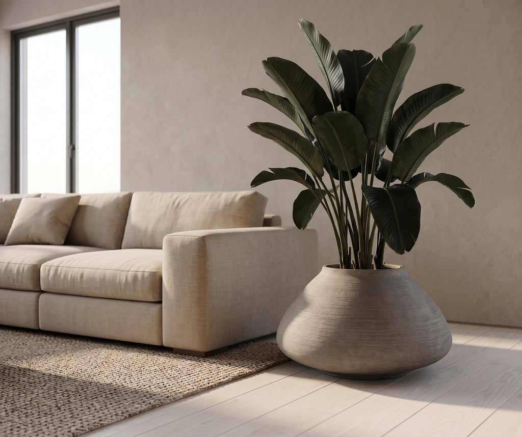 Donica Modern Chocolate Płaska – cement GRC 71 cm