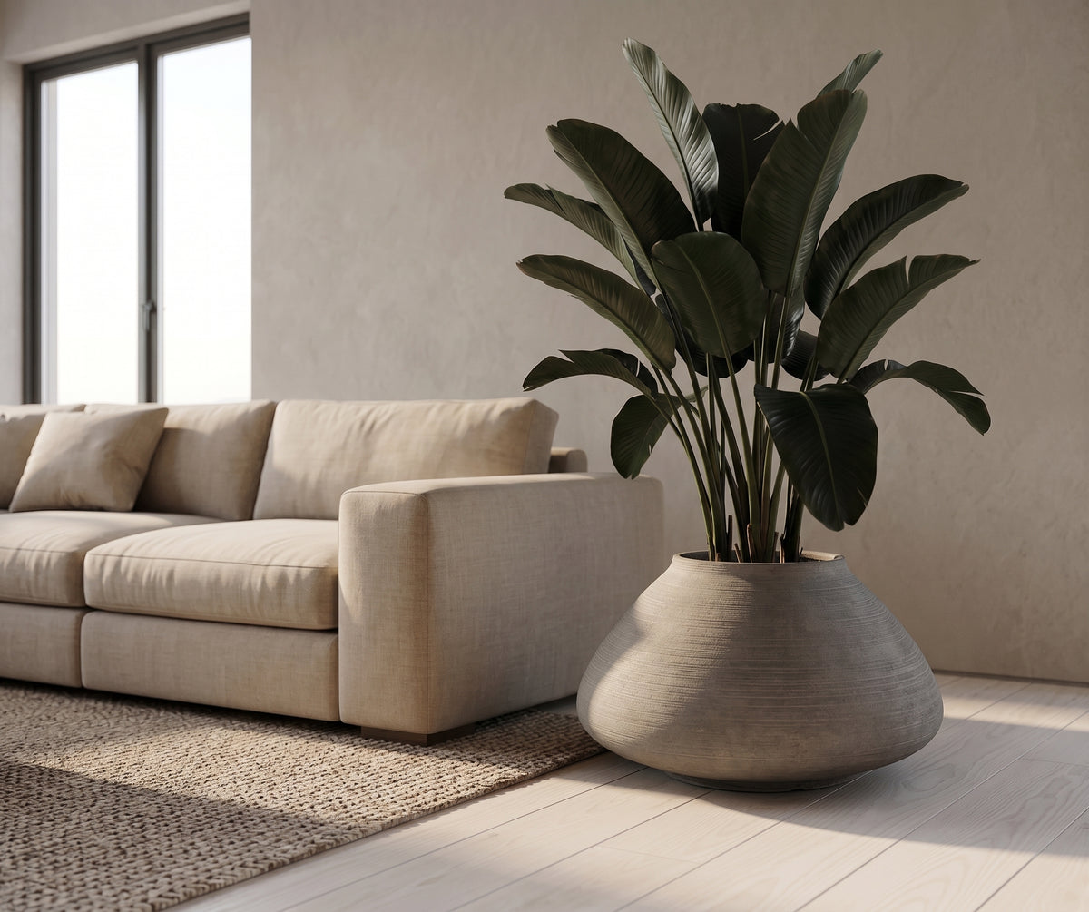 Donica Modern Chocolate Płaska – cement GRC 71 cm