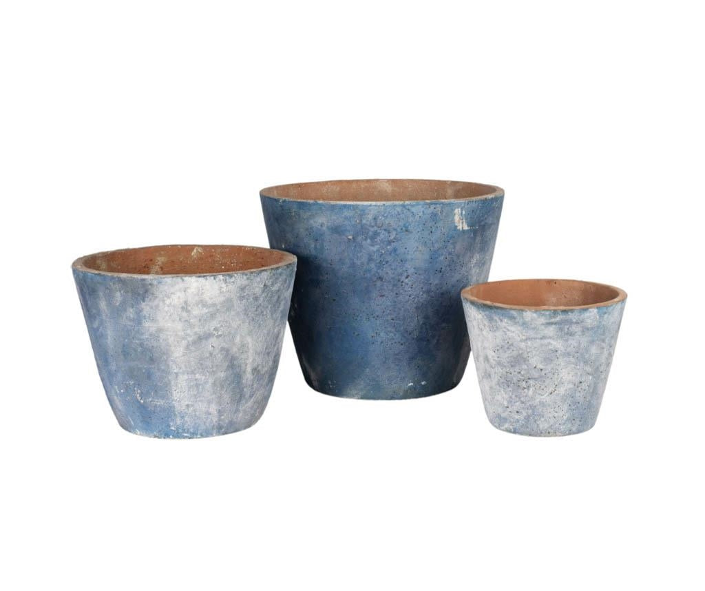 Garden old Donica antique blue kpl. 3