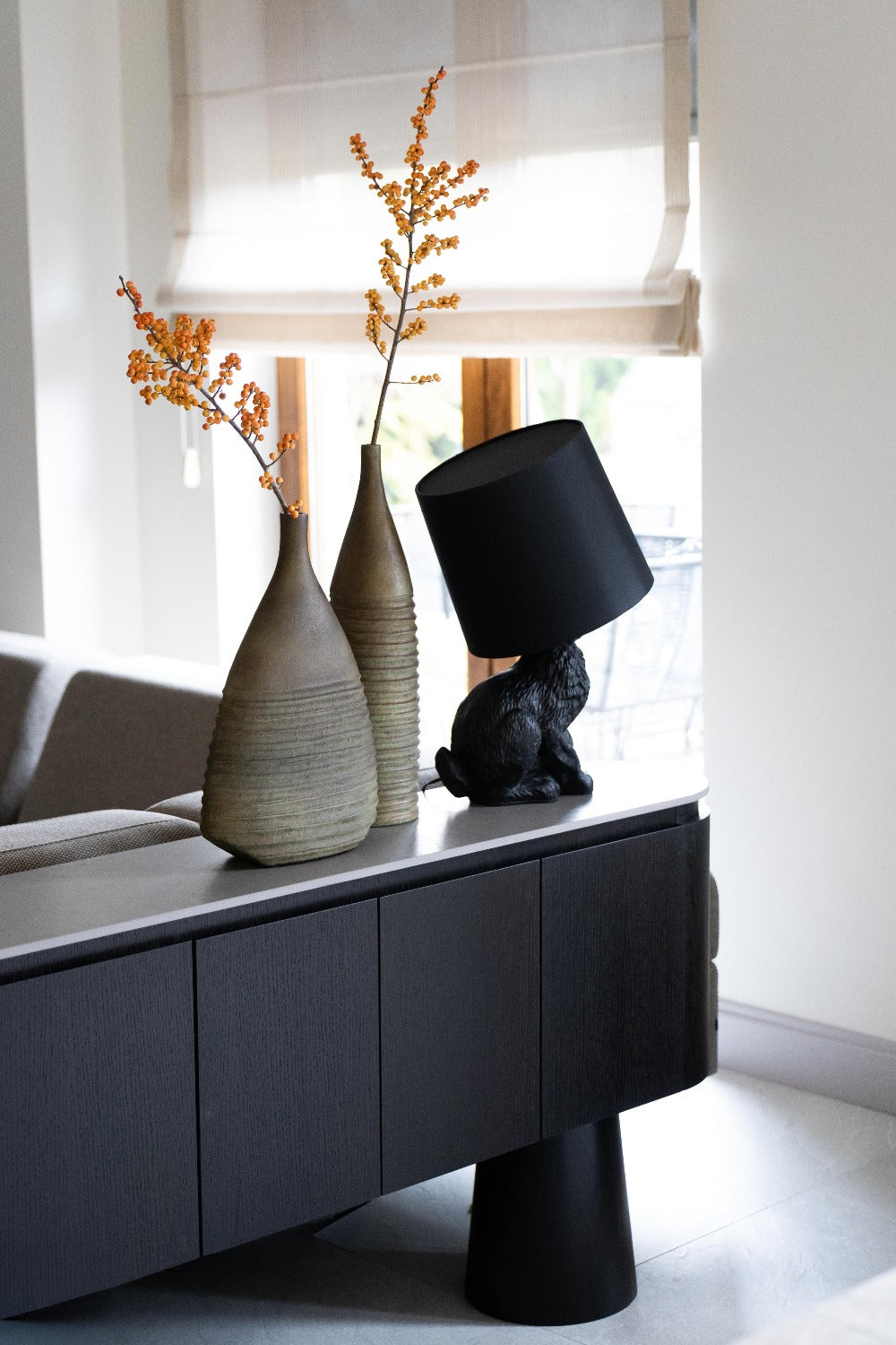 Wazon aluminiowy Modern wys. 45 cm – matowe rustykalne wykończenie