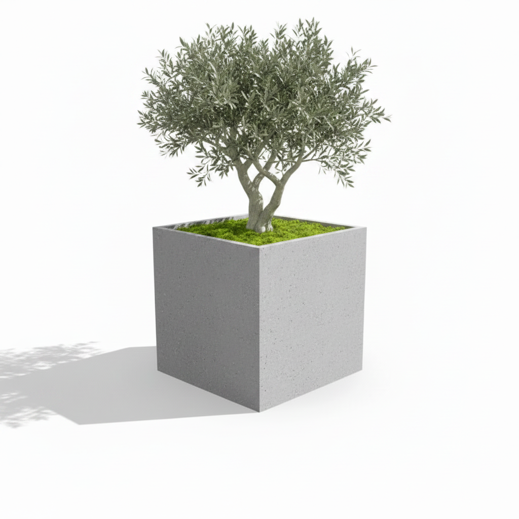 Donica Cubo 100×100×100 — oliwka premium