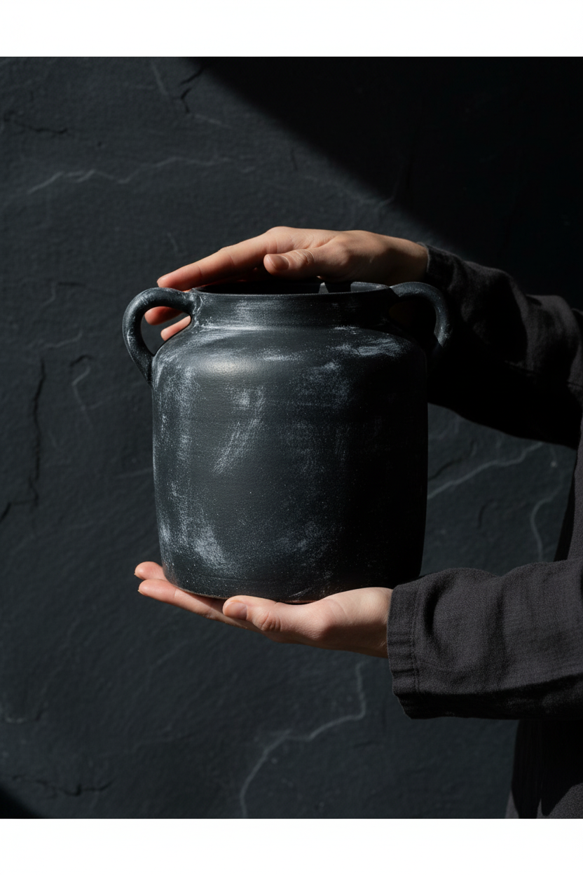 Osłonka Nero Dzban 24,5 cm – scale shot trzymana oburącz
