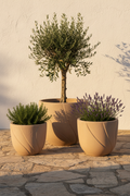 Komplet 3 donic Garden Old Antique Chocolate 45 cm – lifestyle na tarasie
