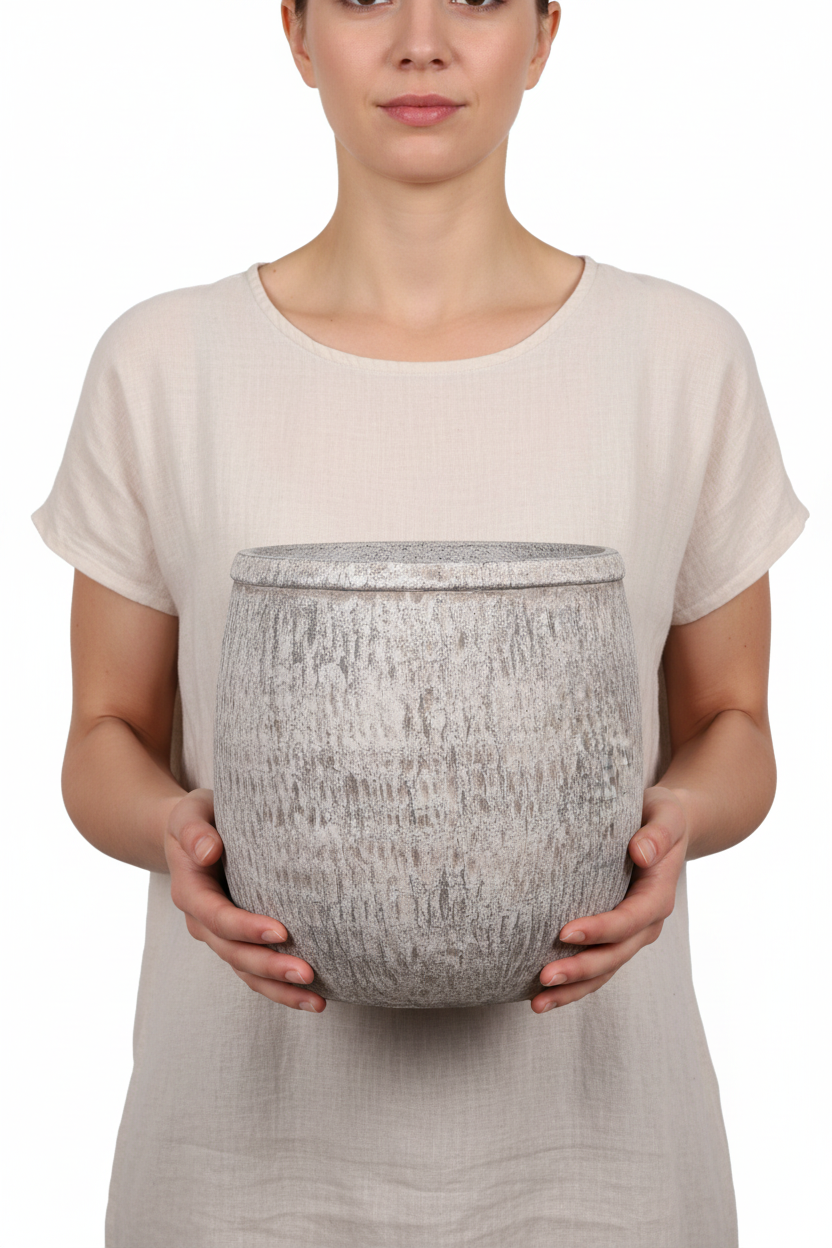 Donica Modern Smoke 27 cm – skala w obu dłoniach