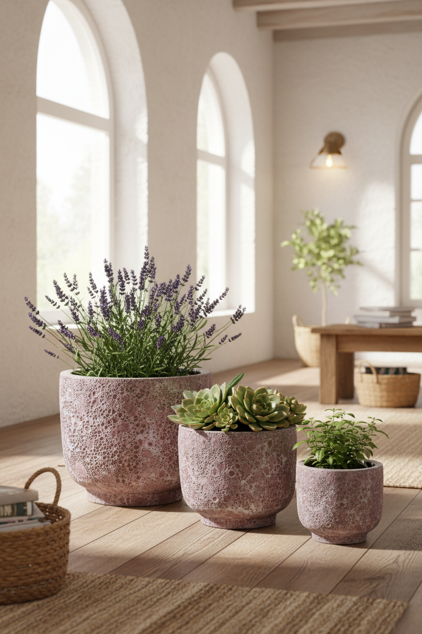 Donica Garden Old Antic Blue bordo – lifestyle trio na tarasie
