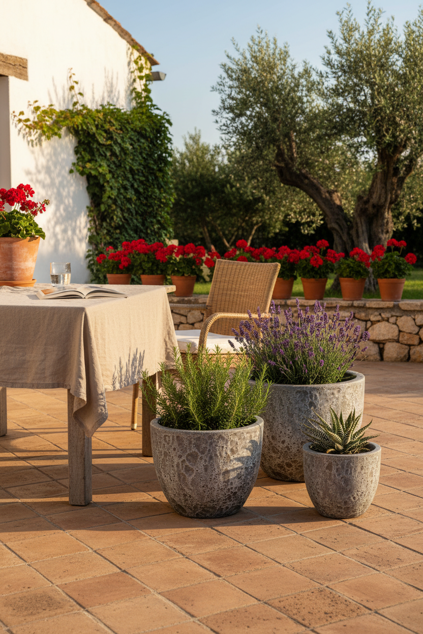 Lifestyle Garden Old Antic Blue — bogata scena tarasowa